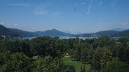 Lush foliage at Lake Worthersee, Austria