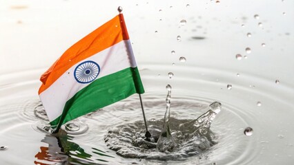 Celebrating India s vibrant spirit the flag in water symbolizes strength and resilience with crisp