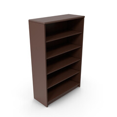Empty Light Brown Bookshelf