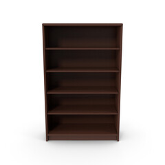 Dark Brown Wooden Bookcase