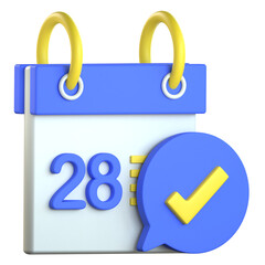 Calendar 3d icon colorful design