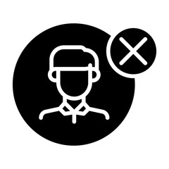 Blacklist person icon