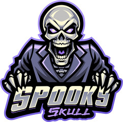 Spooky skull esport mascot