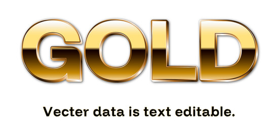 GOLD文字_ベクターデータは打ち換え可能_アピアランス編集可能 © yuikabotte