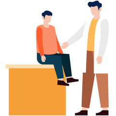 Son Medical Check Up Illustration
