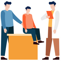 Son Medical Check Up Illustration