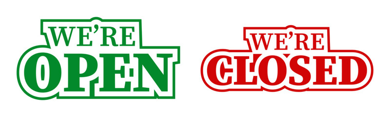 Open Closed Sign Icon Business Hours Shop Store Entry Notice