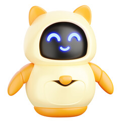 Cute Cartoon Robot Character Illustration