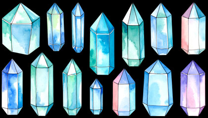 Watercolor Crystal Collection.