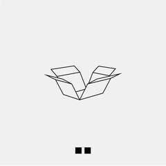 OPENED CARTON BOX OR UNFOLDED CARDBOARD