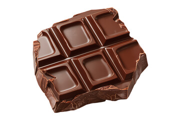 Obraz premium A Delicious Piece of Broken Dark Chocolate Bar