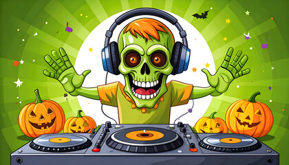 Zombie DJ Halloween Party.