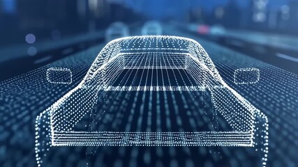 Abstract digital car model - Powered by Adobe