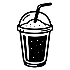 Refreshing Smoothie Drink in To-Go Cup with Straw - Healthy Beverage