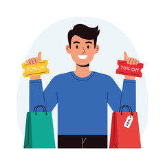 Shopping Bags Vector  illustration. EPS 10 file