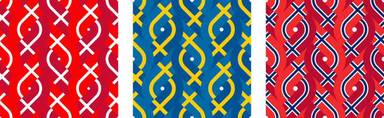 loop pattern of denmark, sweden and norway flags. stripes background for decoration. vector illustration