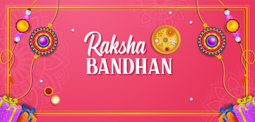 Decorated rakhi for Indian festival Raksha Bandhan