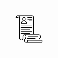 cv document icon sign vector