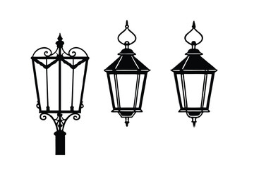 Street Lanterns Vintage Sketch