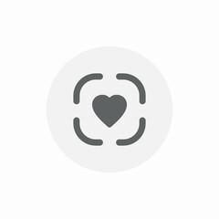 frame heart icon sign vector