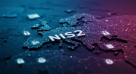 Illuminated Cyber Map – NIS2 Security Network Over Europe