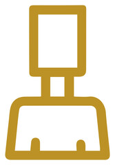 Modern Gold User Profile Icon Simple Avatar Placeholder Abstract Human Shape
