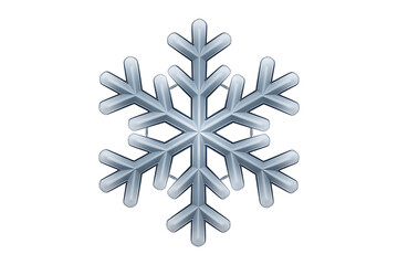 A Detailed Illustration of a Silver Snowflake Design