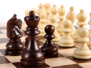 Strategic chess match indoor arena game elements competitive environment close-up view tactical dynamics