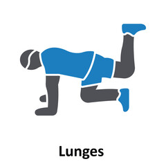 Lunges Vector Icon which can easily modify or edit