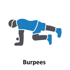 Burpees Vector Icon which can easily modify or edit