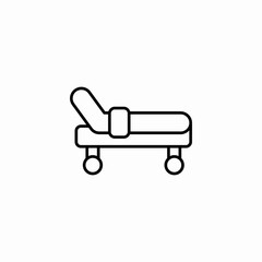 clinic hospital bed icon sign vector