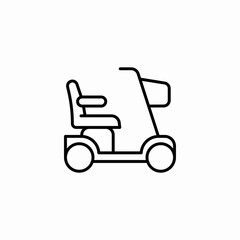 disability scooter assistance icon sign vector