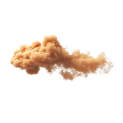 Dramatic dust cloud explosion creating a powerful atmospheric effect, perfect for action scenes or environmental impacts