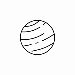 gym exercise ball icon sign vector
