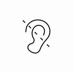 hearing disabilities icon sign vector