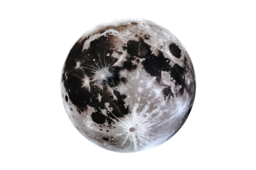 A Detailed Depiction of the Lunar Surface in Monochrome