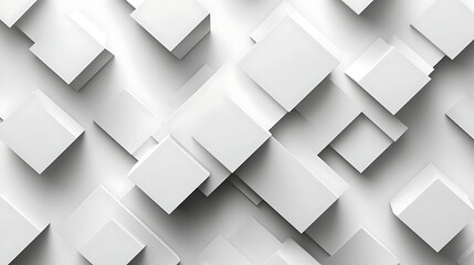 White abstract background with geometric lines and 3D vector pattern