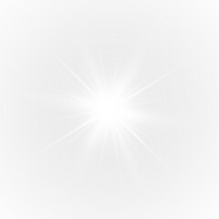 Flash, light, lens, starlight, white PNG with sparkling magic effect. Twinkle PNG on transparent background. Fantasy Overlay for night sky, party beam, or galaxy-inspired space design.