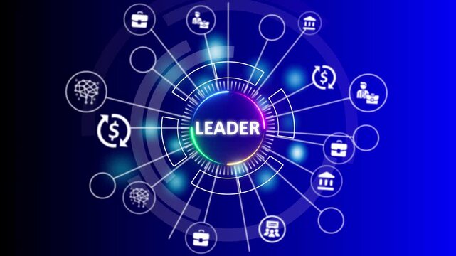  Technology business managements icon isolated animation , Business Team and Cogs Icon. Business or organization management icon.