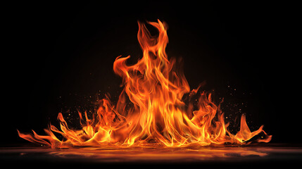 Intense Flames with Luminous Lighting and Dynamic Shadows
