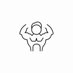 strong muscles icon sign vector