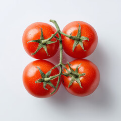 Fresh Tomatoes on Vine Still Attached, Perfect for Culinary Use