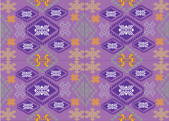 Naklejka premium Pixel pattern design with purple and yellow