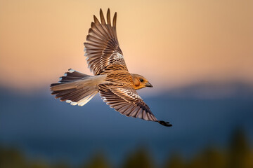 Ein fliegender Vogel am Himmel