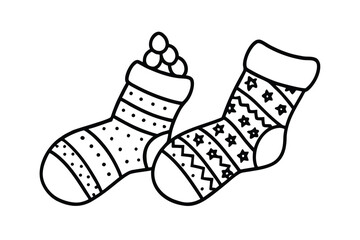 Christmas Socks With Patterns