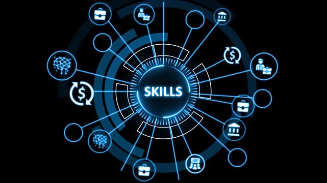  Technology business managements icon isolated animation , Business Team and Cogs Icon. Business or organization management icon.