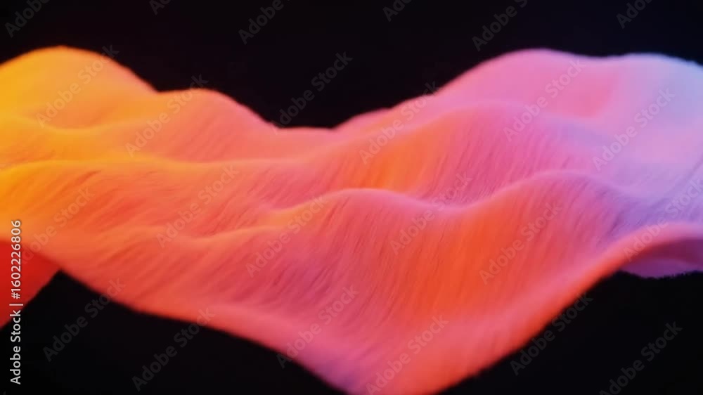 Poster abstract wavy textile surface with gradient colors flowing background