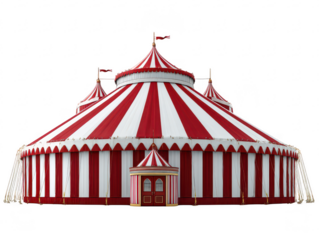 Red and white striped circus tent (7)