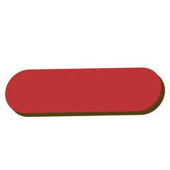 Red Rounded Pill Shape with Shadow