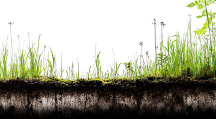 Close-up of grass growing from soil